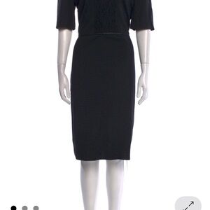 St. John Classic Black Midi Dress